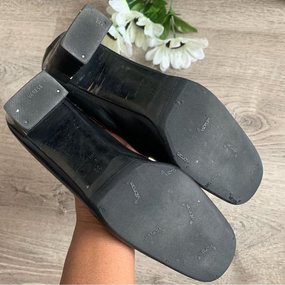 VINTAGE CHANEL Block Heel Shoes Black Silver Size 38 - Picture 9 of 16